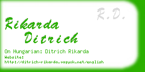 rikarda ditrich business card